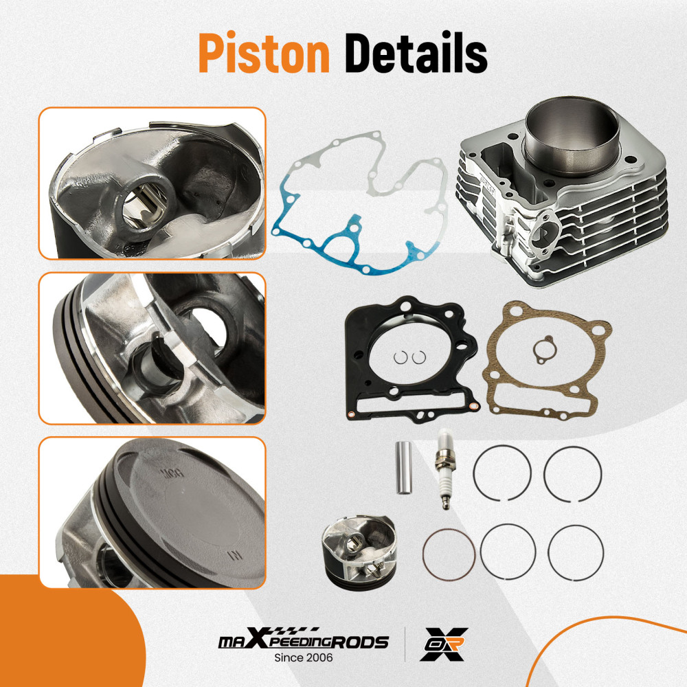 Compatible for Honda Sportrax TRX400EX 400EX Cylinder Piston Gasket Top End Kit 99-08 2001