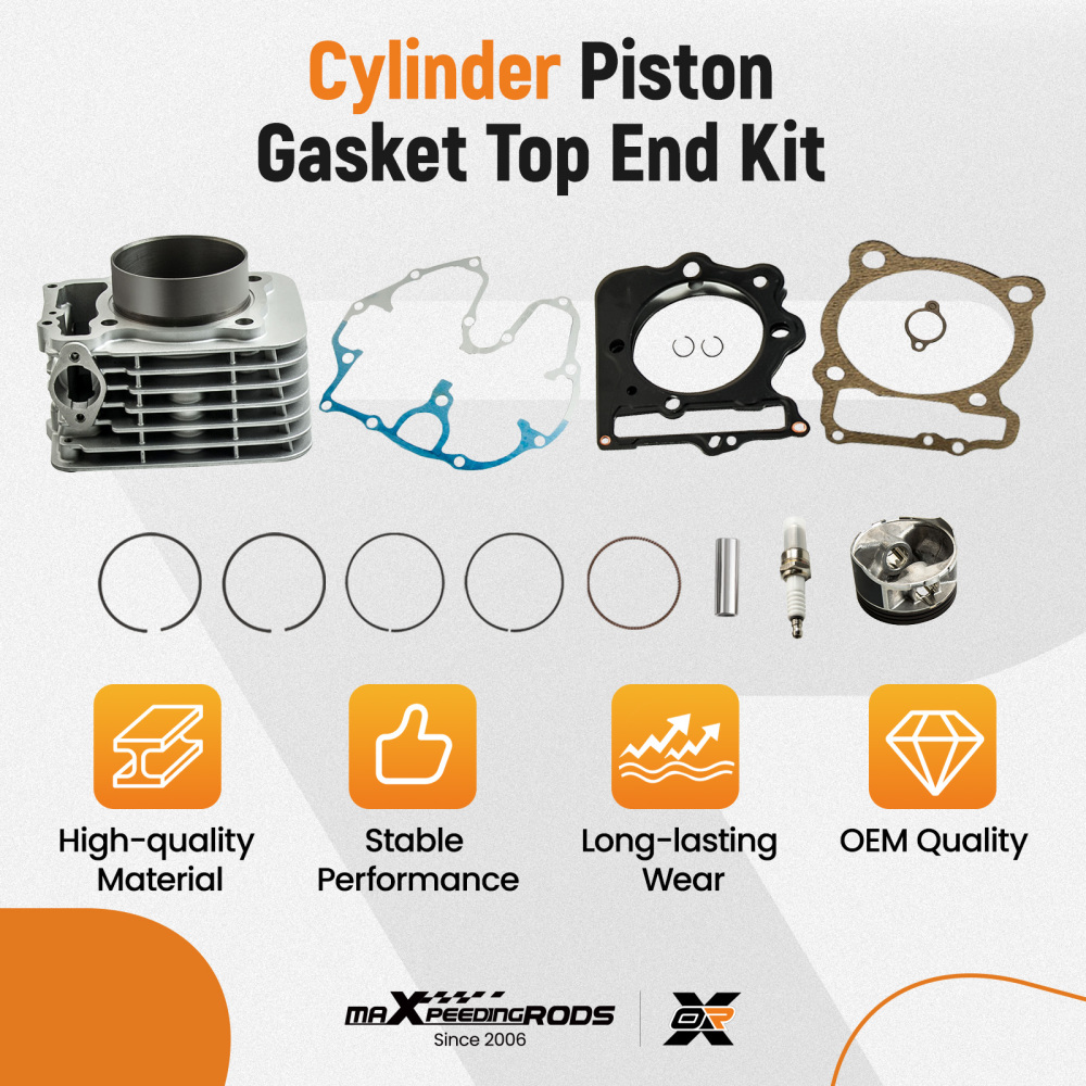Compatible for Honda Sportrax TRX400EX 400EX Cylinder Piston Gasket Top End Kit 99-08 2001
