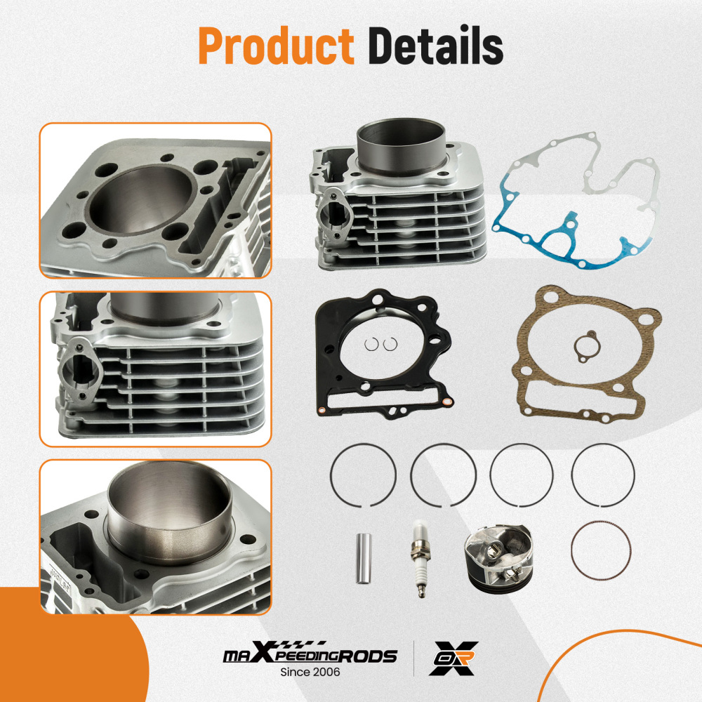 Compatible for Honda Sportrax TRX400EX 400EX Cylinder Piston Gasket Top End Kit 99-08 2001