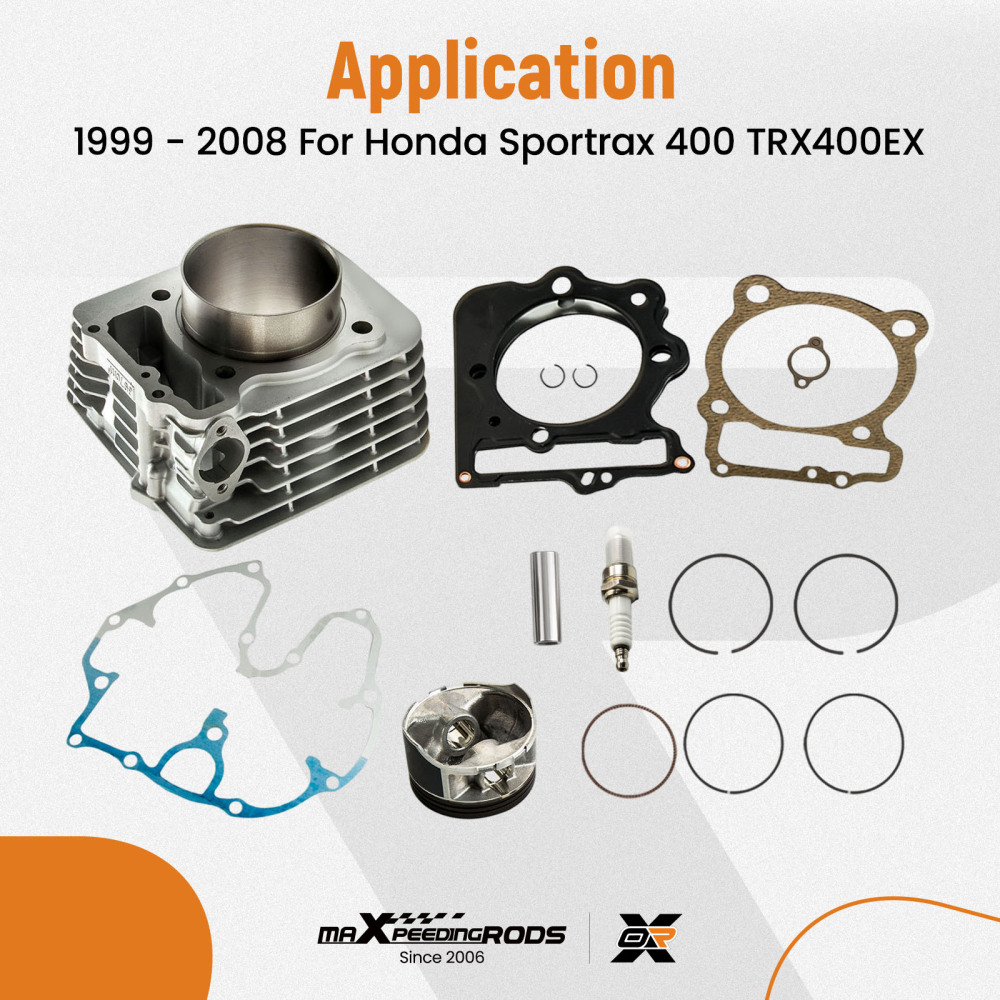 Compatible for Honda Sportrax TRX400EX 400EX Cylinder Piston Gasket Top End Kit 99-08 2001