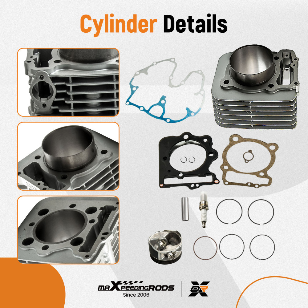 Compatible for Honda Sportrax TRX400EX 400EX Cylinder Piston Gasket Top End Kit 99-08 2001
