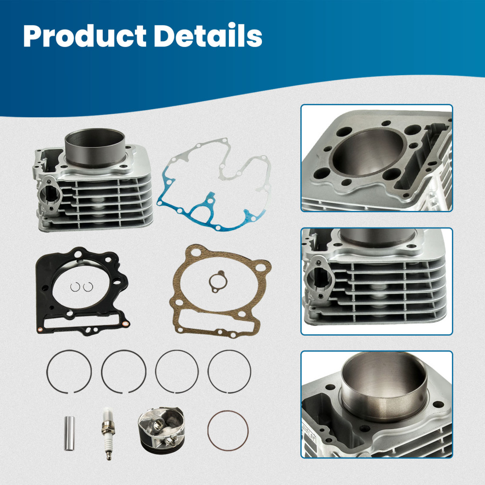 Cylinder Piston Head Gasket Kit compatible for Honda Sportrax TRX400EX / Compatible for Honda XR 400R