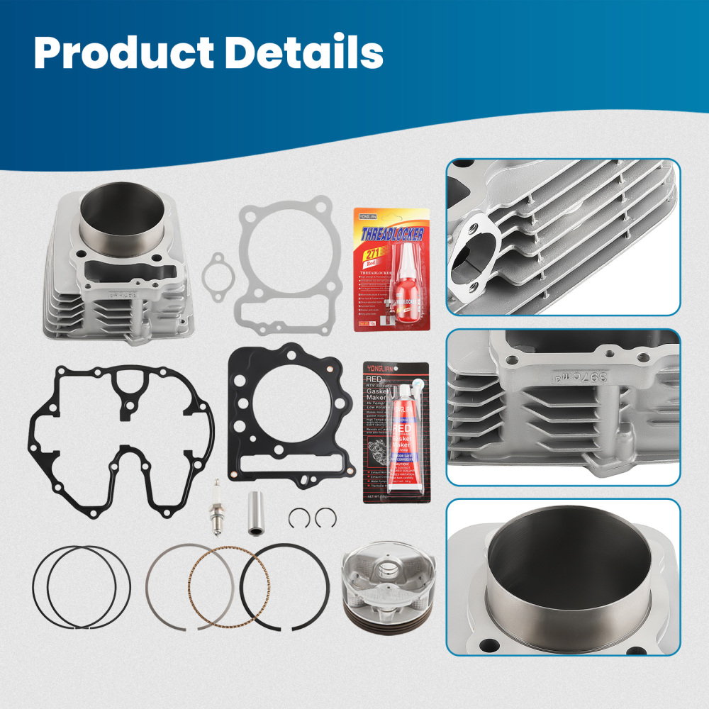 440cc Big Bore Cylinder Piston Kit compatible for Honda Sportrax 400 TRX400EX 2x4 1999-2008