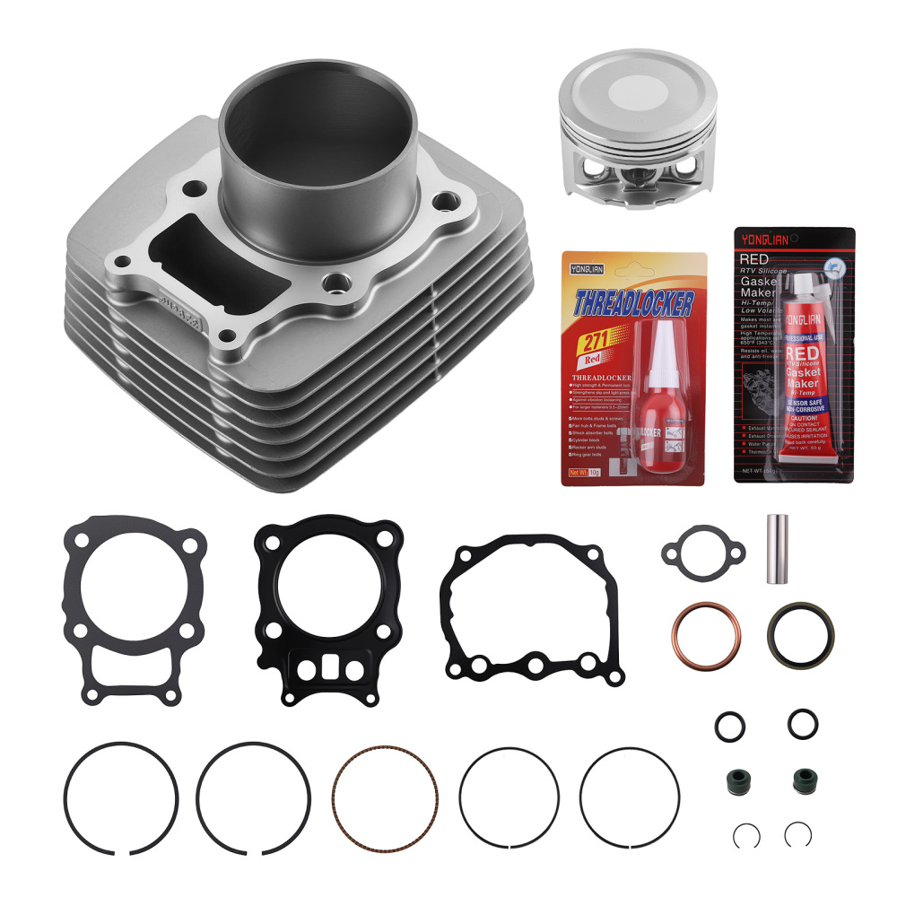 Cylinder Piston Gaskets Top End Rebuild Kit compatible for Honda Rancher TRX350 00-2006