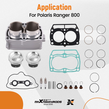 Cylinder Piston Top End Rebuild Kit compatible for Polaris Ranger 800 RZR 800 2008-2014