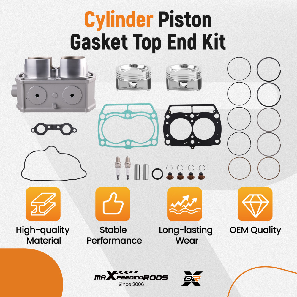 Cylinder Piston Top End Rebuild Kit compatible for Polaris Ranger 800 RZR 800 2008-2014