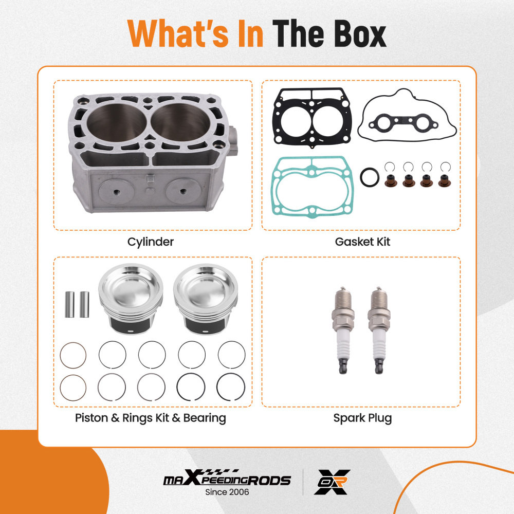 Cylinder Piston Top End Rebuild Kit compatible for Polaris Ranger 800 RZR 800 2008-2014