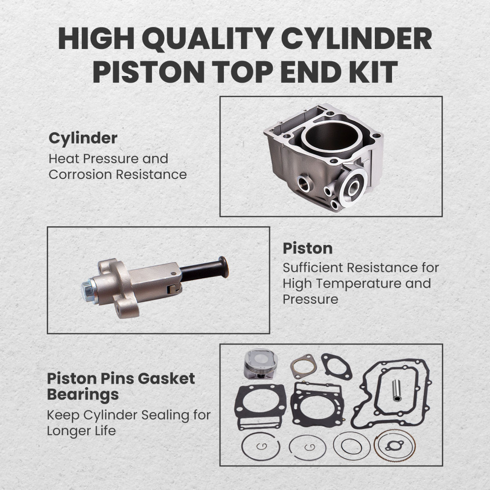Compatible for Polaris Ranger 500 Cylinder Piston Gasket Top End Kit 1999 2000 2001-2013
