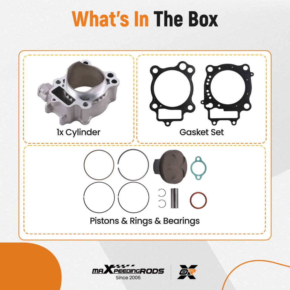 78mm Stock Bore Cylinder Piston Top End Rebuild Kit compatible for Honda CRF250R 04-09