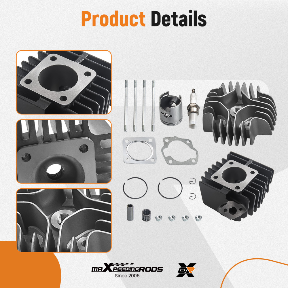 Compatible for SUZUKI JR 50 JR50 Cylinder Engine Piston Ring Gasket Top End Kit 78-06 1987
