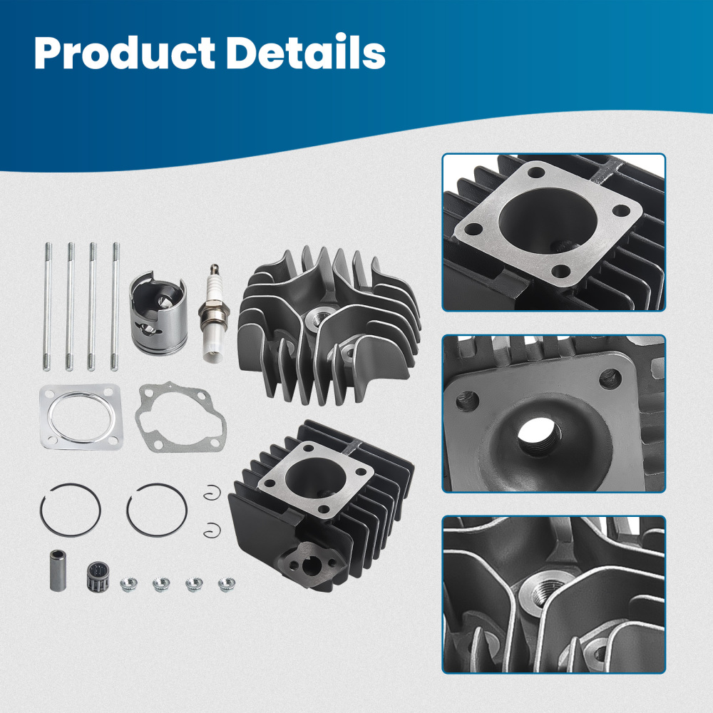 Per kit compatibile per SUZUKI LT A50 Kit guarnizioni pistone anello cilindro set fine 2002 2002 - 05