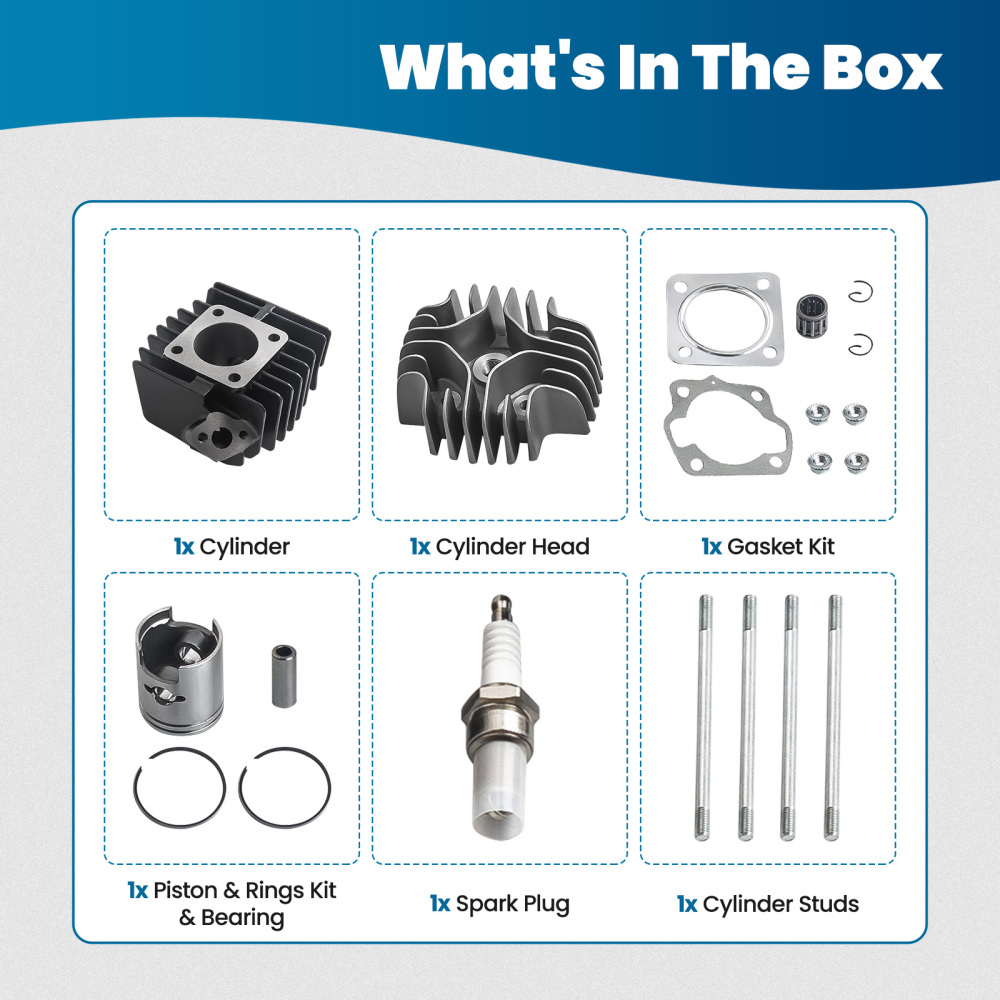 Per kit compatibile per SUZUKI LT A50 Kit guarnizioni pistone anello cilindro set fine 2002 2002 - 05