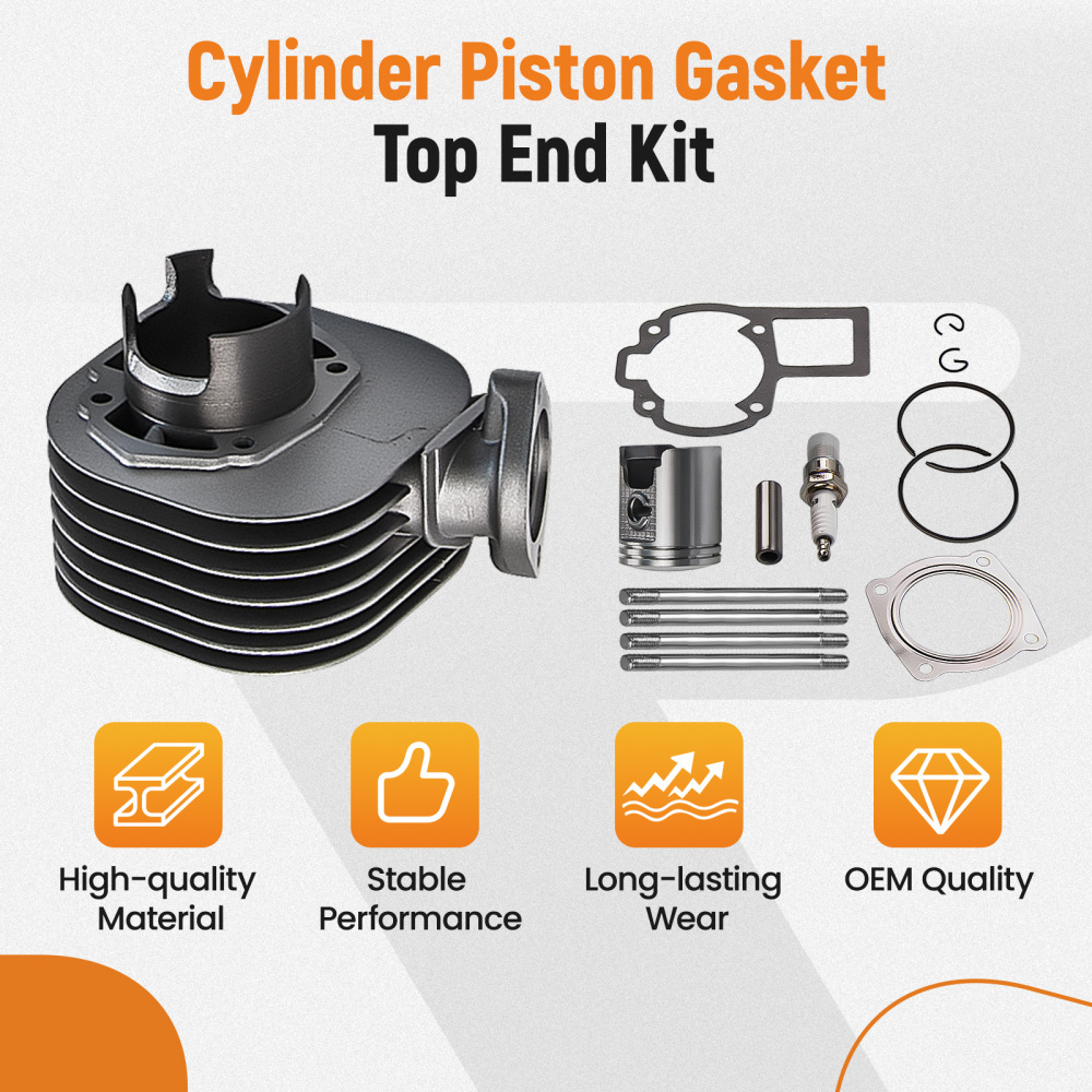 Compatible for Suzuki LT80 And LT80s Models Cylinder Piston Kit Rings Gaskets Pin Set 1987 - 2006