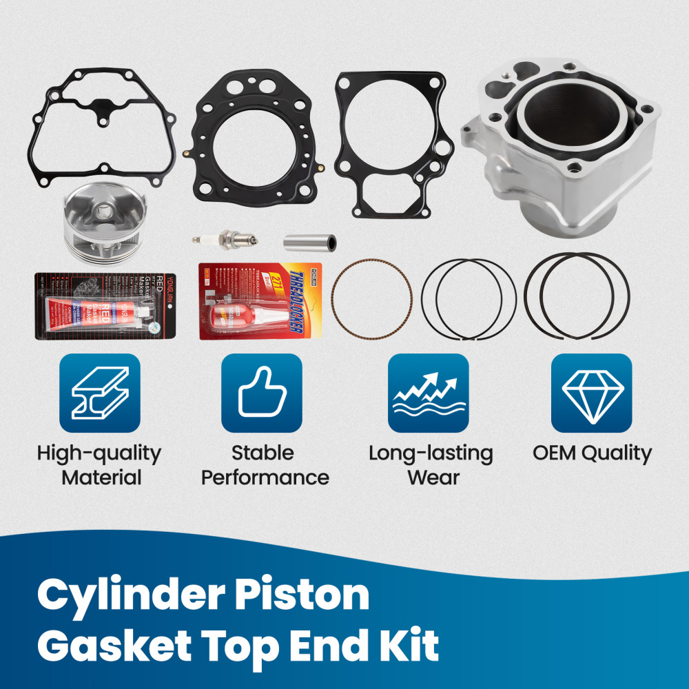 Cylinder Piston Gasket Top End Rebuild Kit compatible for Honda Rancher 420 TRX420 07-18