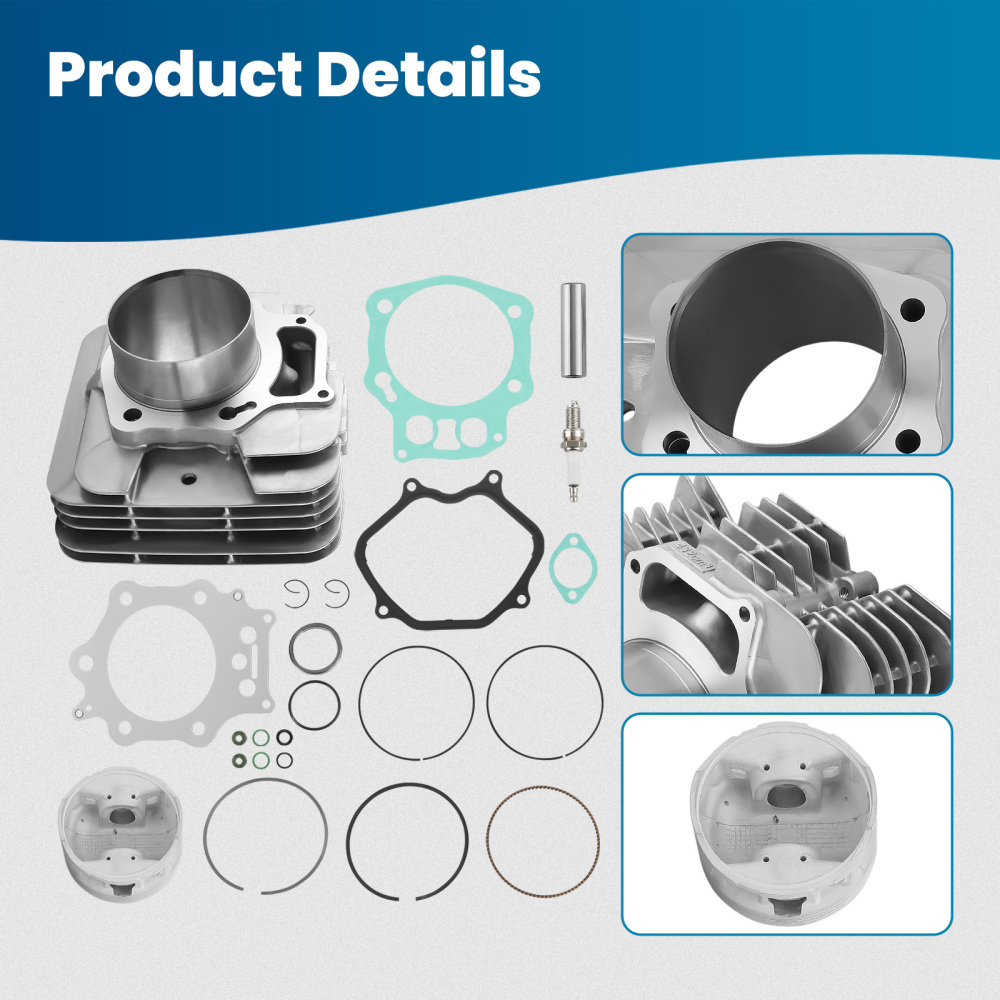 90mm Cylinder Piston Top End Rebuild Kit compatible for Honda Foreman 450 4x4 1998-2004