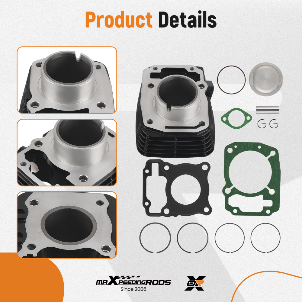 Engine Cylinder Barrel compatible for Honda CB125F GLR125 2014-2020 with Piston Set