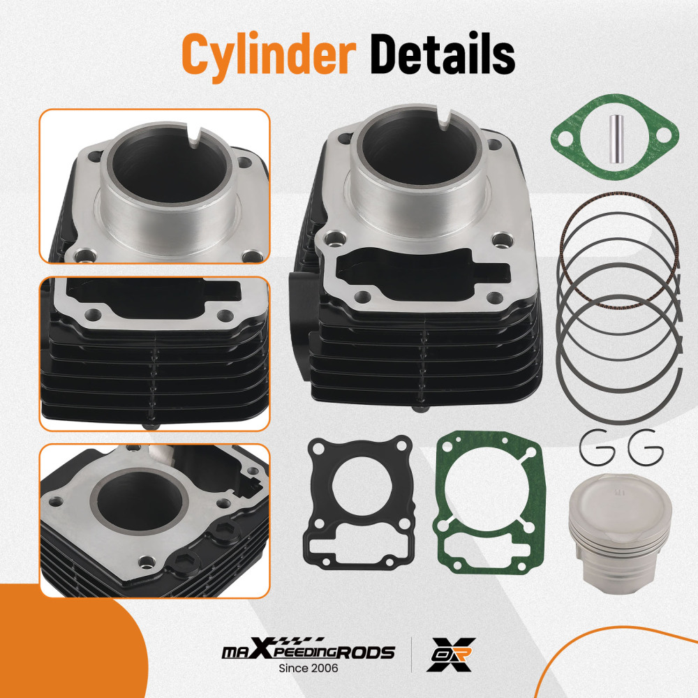 Engine Cylinder Barrel compatible for Honda CB125F GLR125 2014-2020 with Piston Set