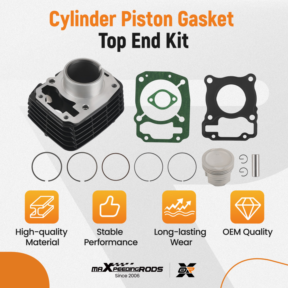 Engine Cylinder Barrel compatible for Honda CB125F GLR125 2014-2020 with Piston Set