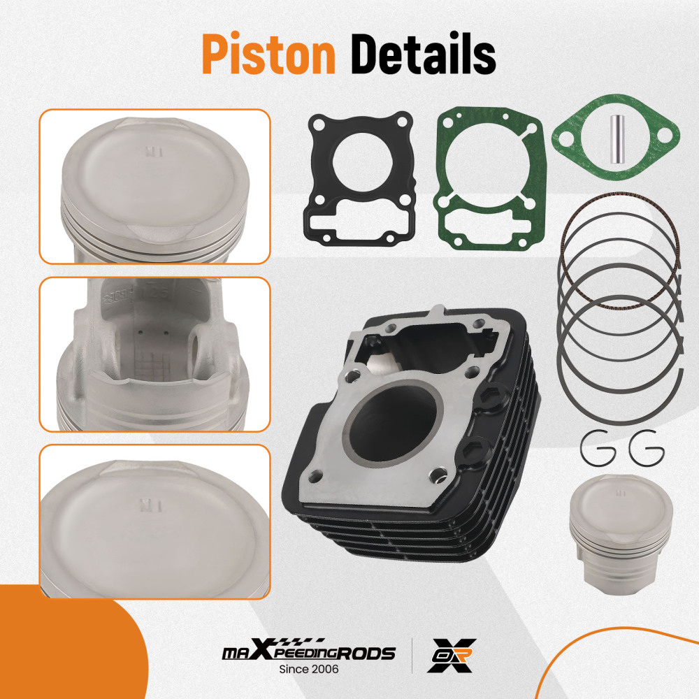Engine Cylinder Barrel compatible for Honda CB125F GLR125 2014-2020 with Piston Set