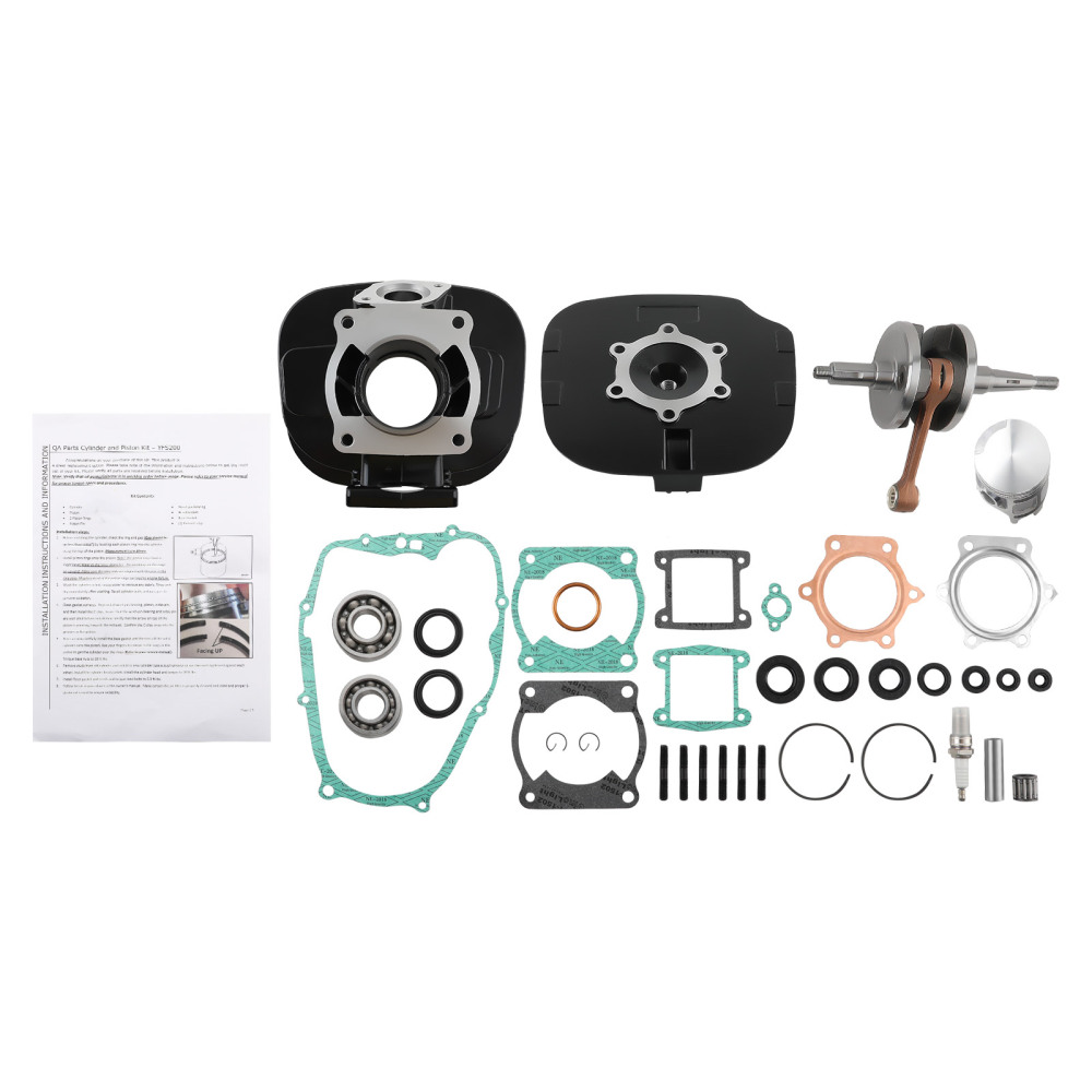 Cylinder Piston Crankshaft Top End Kit w/ Rings compatible for Yamaha Blaster 200 1988-2006