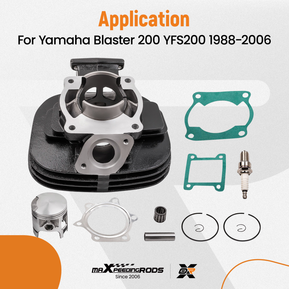 Cylinder Top End Piston Gasket Rebuild Kit compatible for Yamaha 88-06 YFS200 Blaster 200