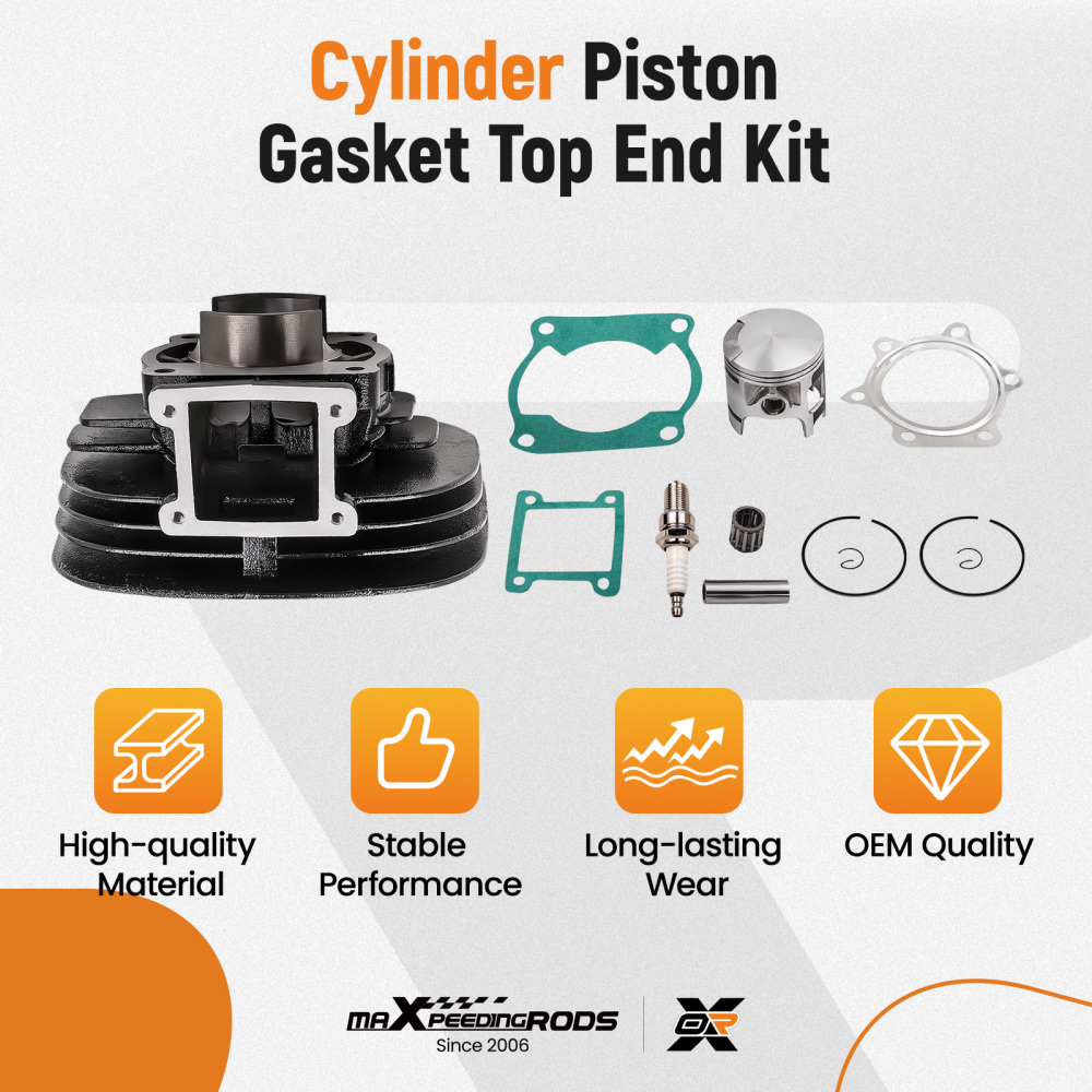 Cylinder Top End Piston Gasket Rebuild Kit compatible for Yamaha 88-06 YFS200 Blaster 200