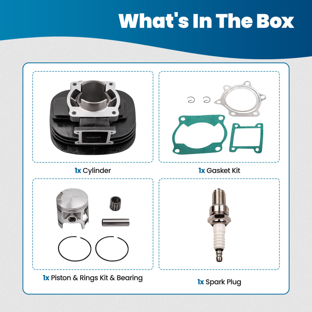 Cylinder Piston Top End Kit compatibile per Yamaha Blaster 200 YFS200 