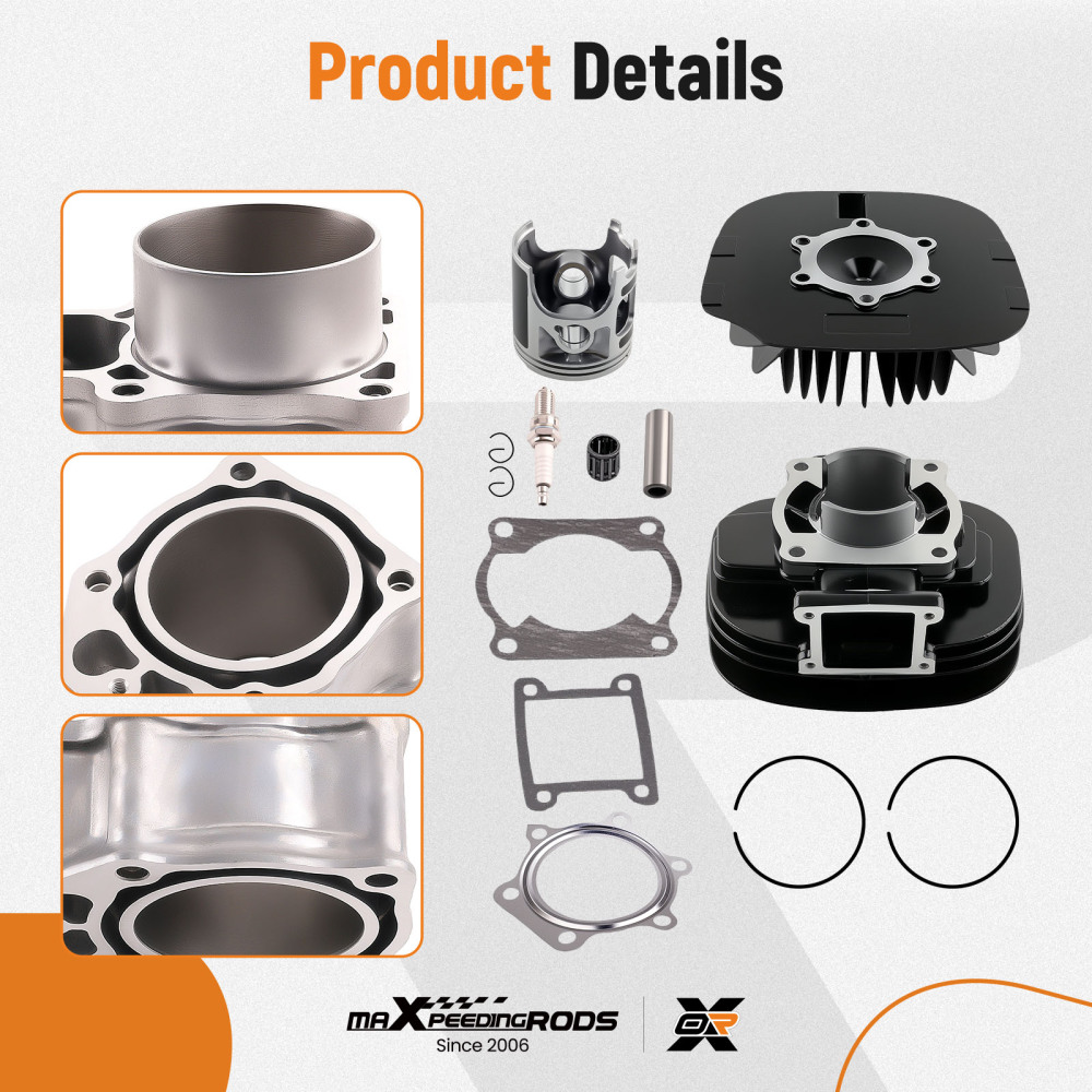 Compatible for Yamaha Blaster 200 Cylinder Head Piston Gasket Top End Rebuild Kit 1988-2006