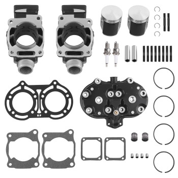 64mm Cylinder Head Pistons Gasket Top End Kit For 1987-2006 compatible for Yamaha Banshee 350