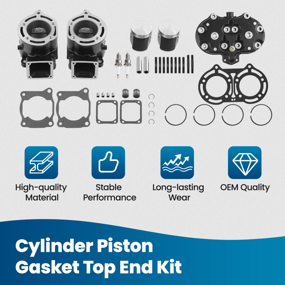 64mm Cylinder Head Pistons Gasket Top End Kit For 1987-2006 compatible for Yamaha Banshee 350