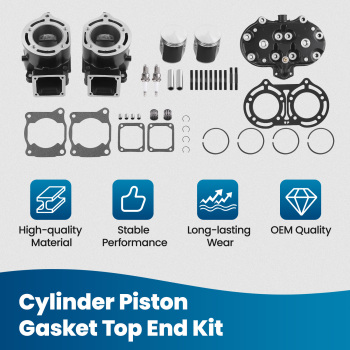 64mm Cylinder Head Pistons Gasket Top End Kit For 1987-2006 compatible for Yamaha Banshee 350