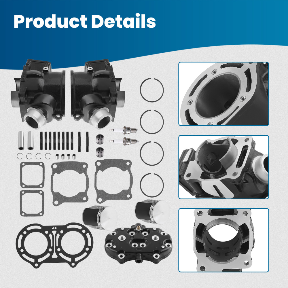 64mm Cylinder Head Pistons Gasket Top End Kit For 1987-2006 compatible for Yamaha Banshee 350