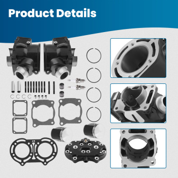 64mm Cylinder Head Pistons Gasket Top End Kit For 1987-2006 compatible for Yamaha Banshee 350