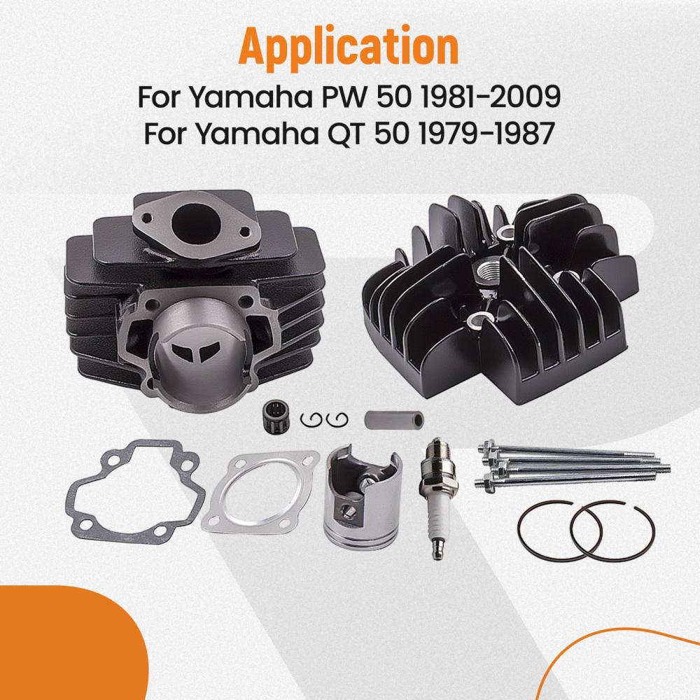 60cc Cylinder Piston Gasket Head Top End Kit compatible pour Yamaha PW50 1981-09 QT50 79-87