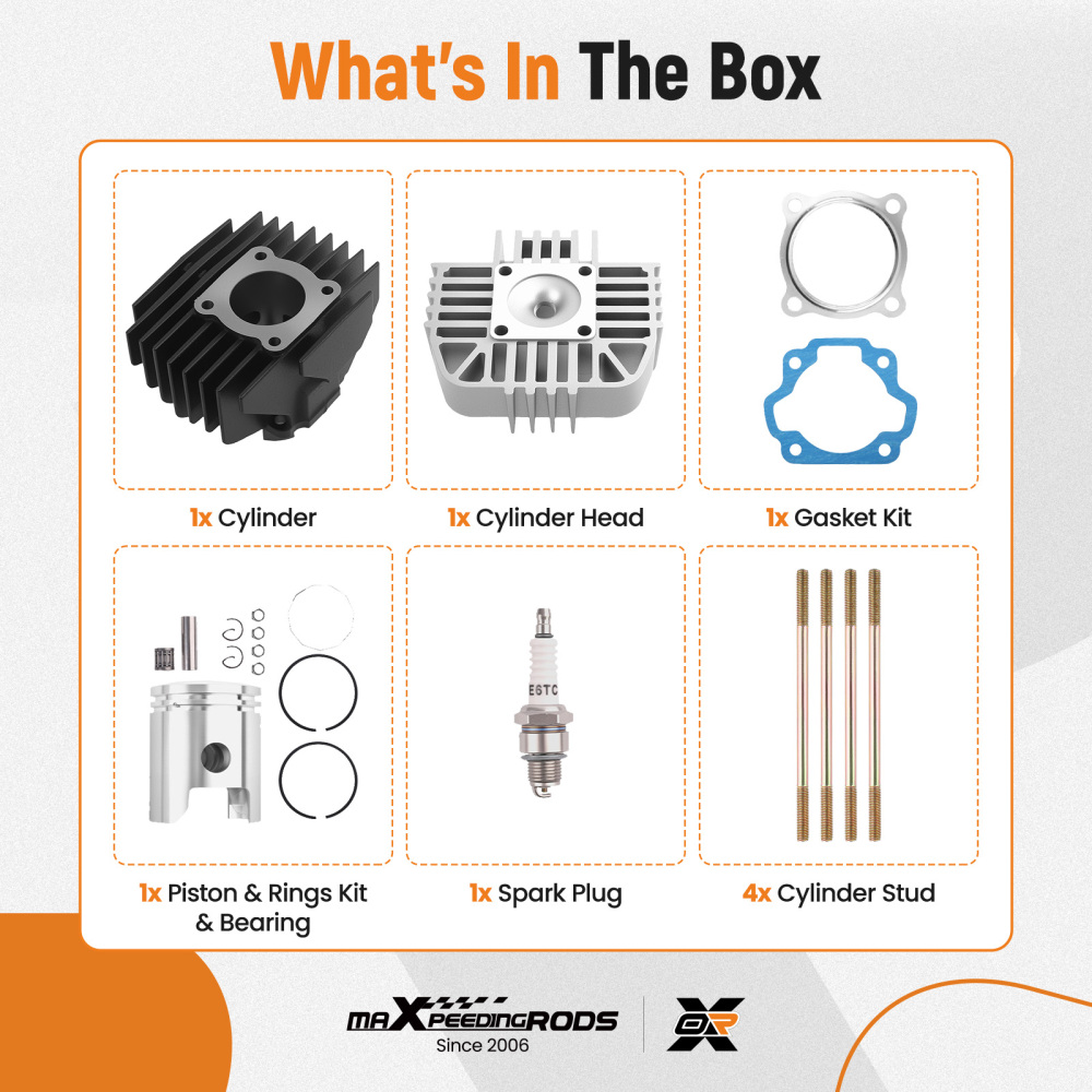 Cylinder Gasket Piston Top End Rebuild Kit compatible for Yamaha PW80 83-2006 80cc