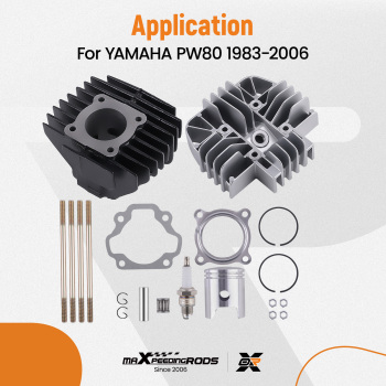 Cylinder Piston Head Gasket Top End Rebuild Kit compatible for Yamaha PW80 1983-2006 New