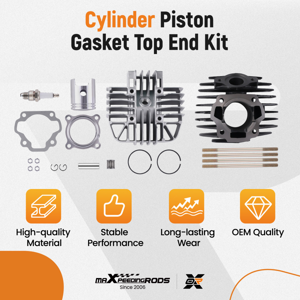 Cylinder Piston Head Gasket Top End Rebuild Kit compatible for Yamaha PW80 1983-2006 New