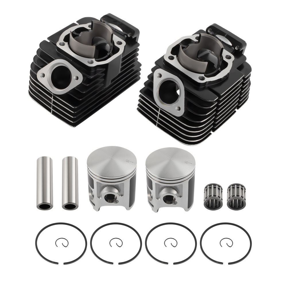 Engine Cylinder Piston Gasket Top End Rebuild Kit compatible for Yamaha RD350 1973-1975