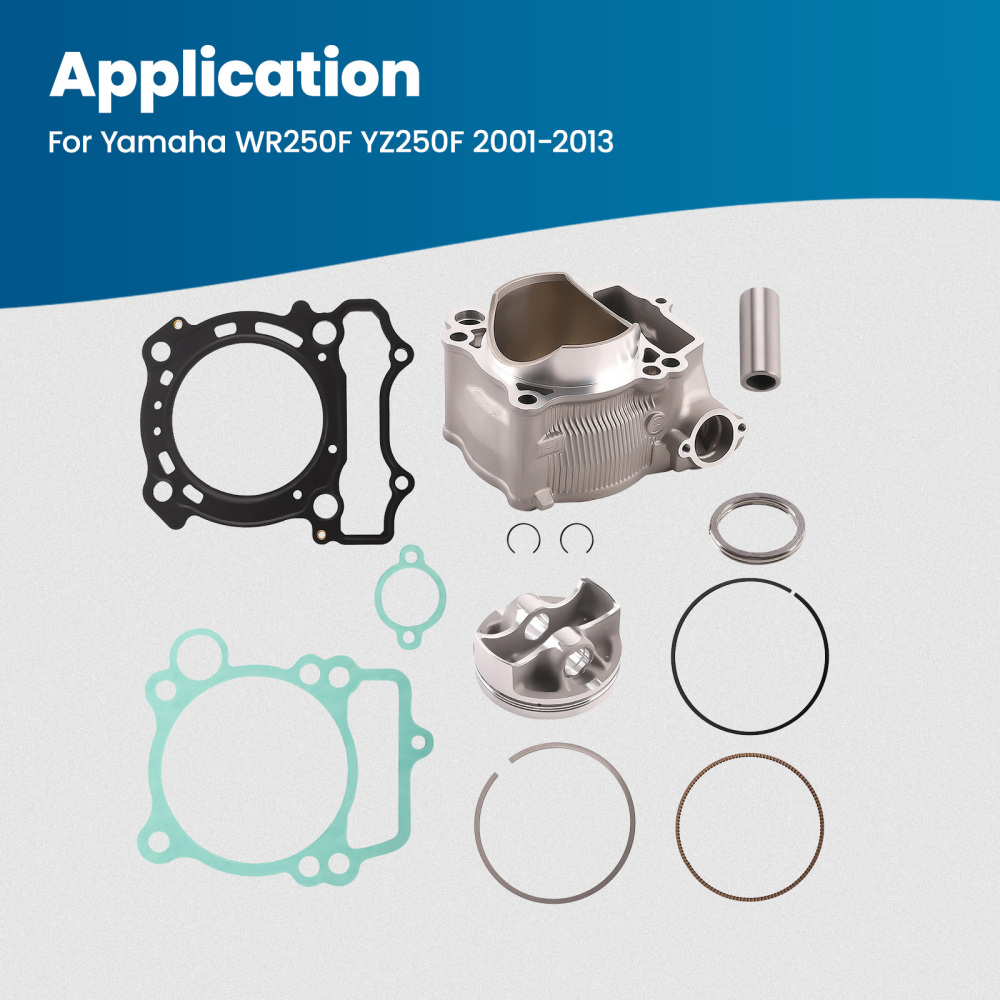 77mm Cylinder Piston Kit compatible for Yamaha WR250F YZ250F 2001-2013 5XC-11311-20-00