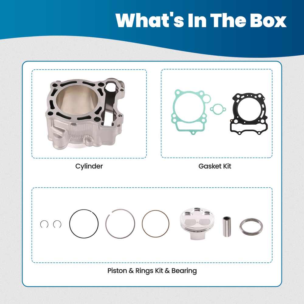 77mm Cylinder Piston Kit compatible for Yamaha WR250F YZ250F 2001-2013 5XC-11311-20-00