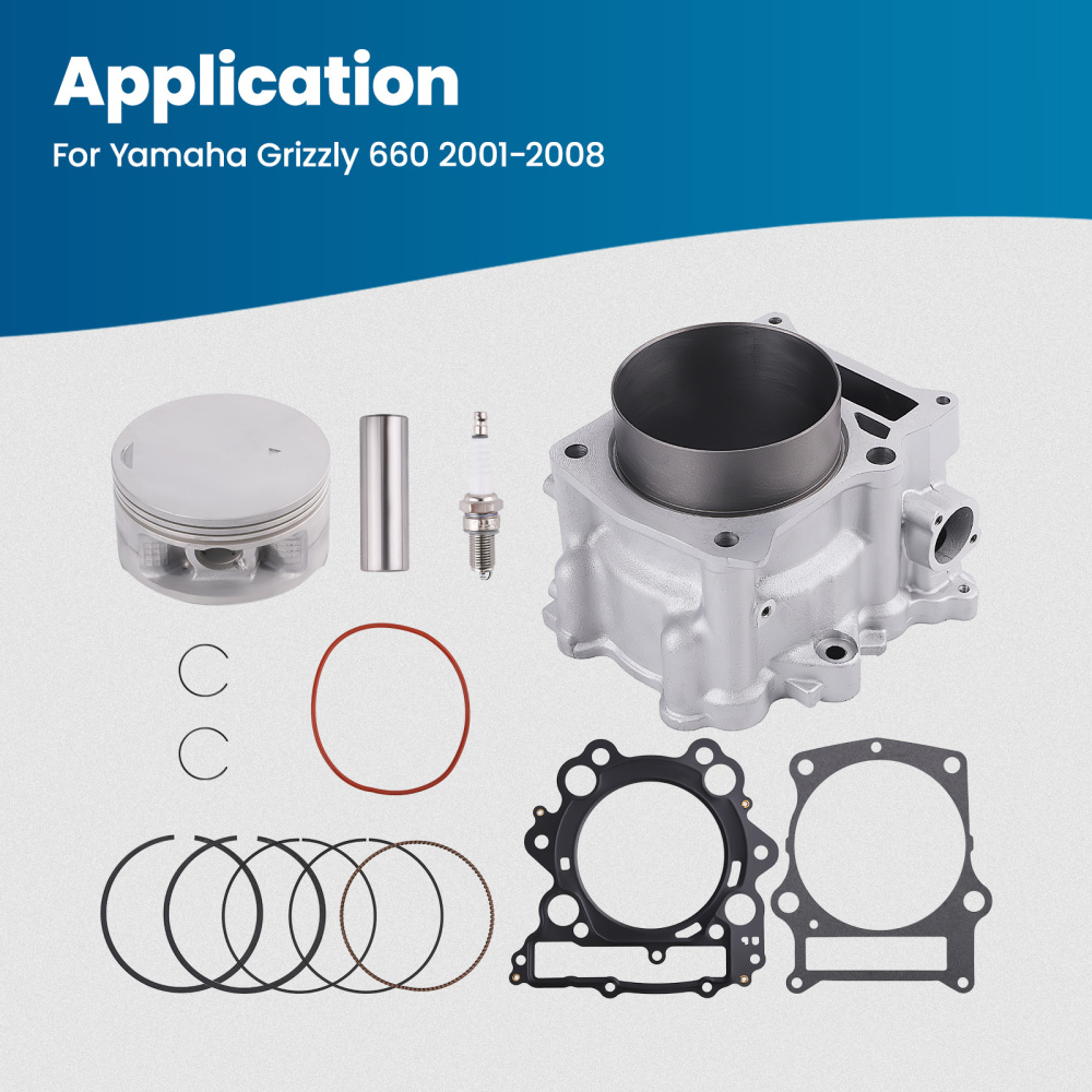 Big Bore Cylinder Piston Gasket Kit compatible for Yamaha Raptor 660R 102.00mm x 84.00mm