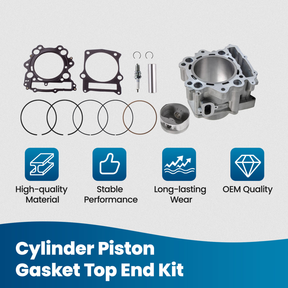 Compatible for Yamaha Grizzly 660R Cylinder Piston Gasket Top End Rebuild Kit 686 Big bore