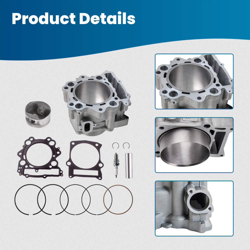 Compatible for Yamaha Grizzly 660R Cylinder Piston Gasket Top End Rebuild Kit 686 Big bore
