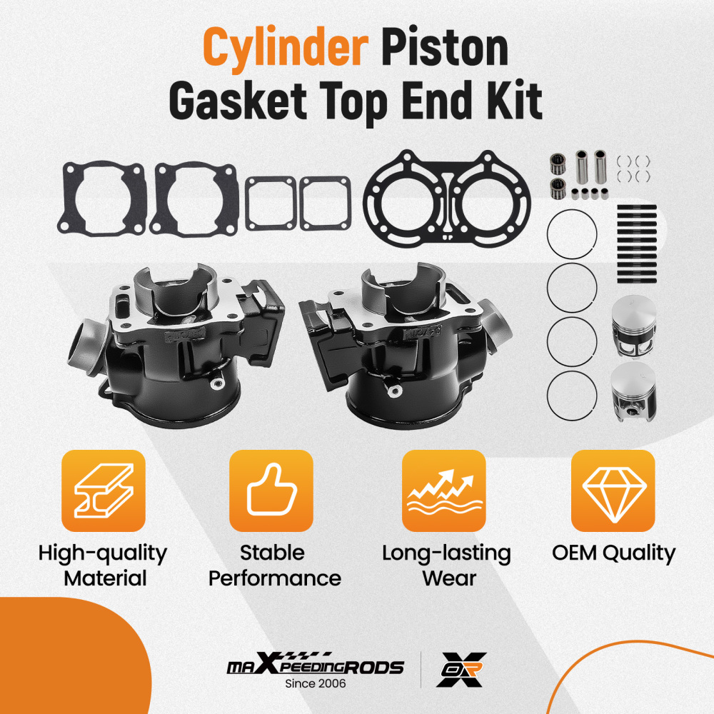 Compatible for Yamaha Banshee 350 1987-2006 2GU-11311-00-00 Cylinder Piston Gasket Kit