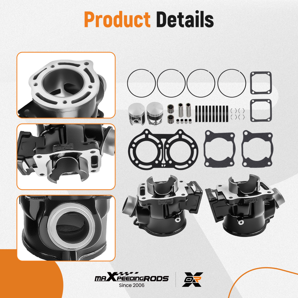 Compatible for Yamaha Banshee 350 1987-2006 2GU-11311-00-00 Cylinder Piston Gasket Kit
