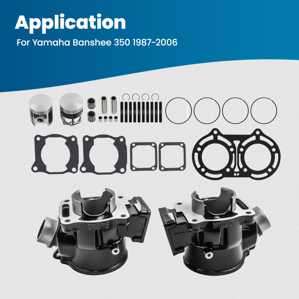 Compatible for Yamaha Banshee 350 YFZ 350 64x54mm 1987- Cylinder Piston Gasket Top End Kit