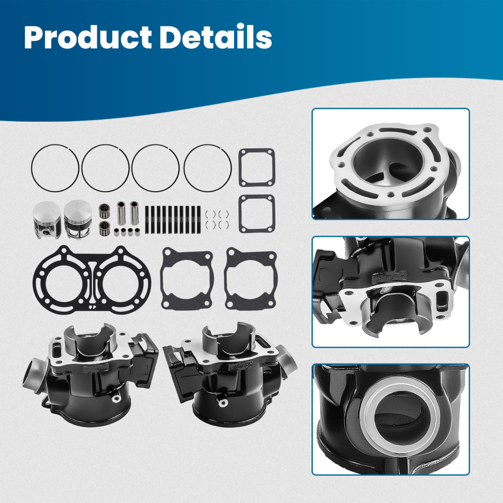 Compatible for Yamaha Banshee 350 YFZ 350 64x54mm 1987- Cylinder Piston Gasket Top End Kit