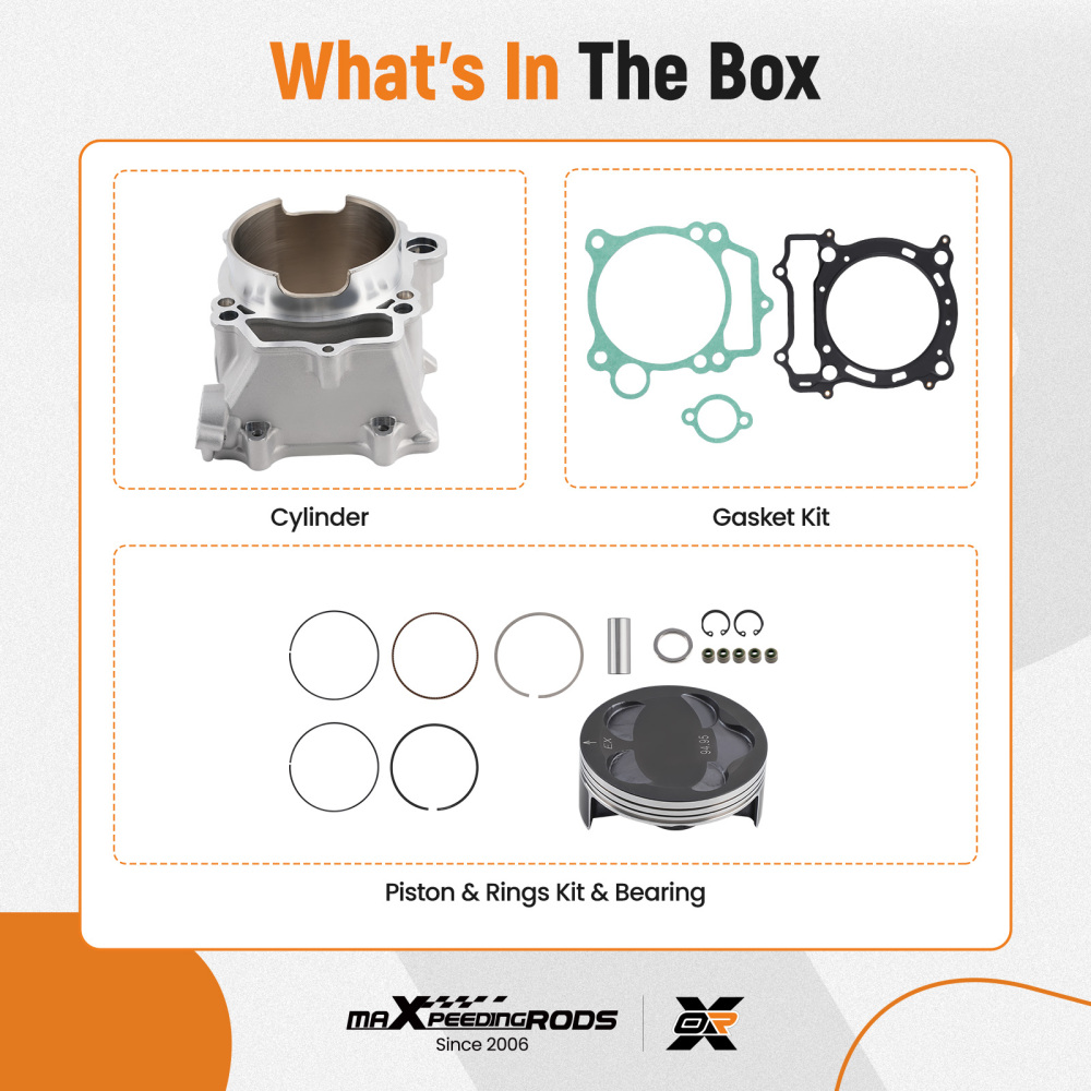 CYLINDER PISTON REBUILD KIT compatible for YAMAHA WR 450F YZ 450F 03-2005 YFZ450 2004-13