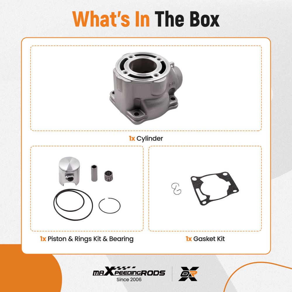 Cylinder Piston Gasket Top End Kit compatible for Yamaha YZ85 2002-2018 YZ80 1993 - 2001