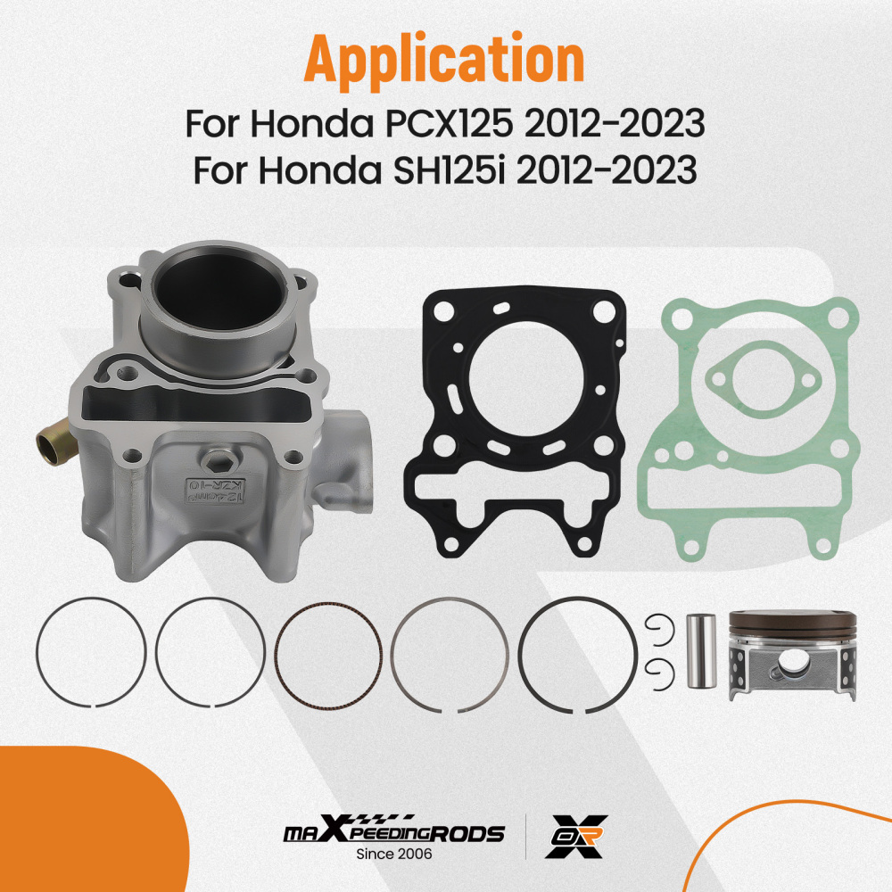 Cylinder Piston Kit compatible for Honda PCX 125 2012-2017 12100-KZR-600 52.4mm Bore